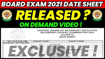 CBSE News! Board Exam 2021 Datesheet Released ?Class 10th & 12th,Board Exam Date,Exam Datesheet 2021