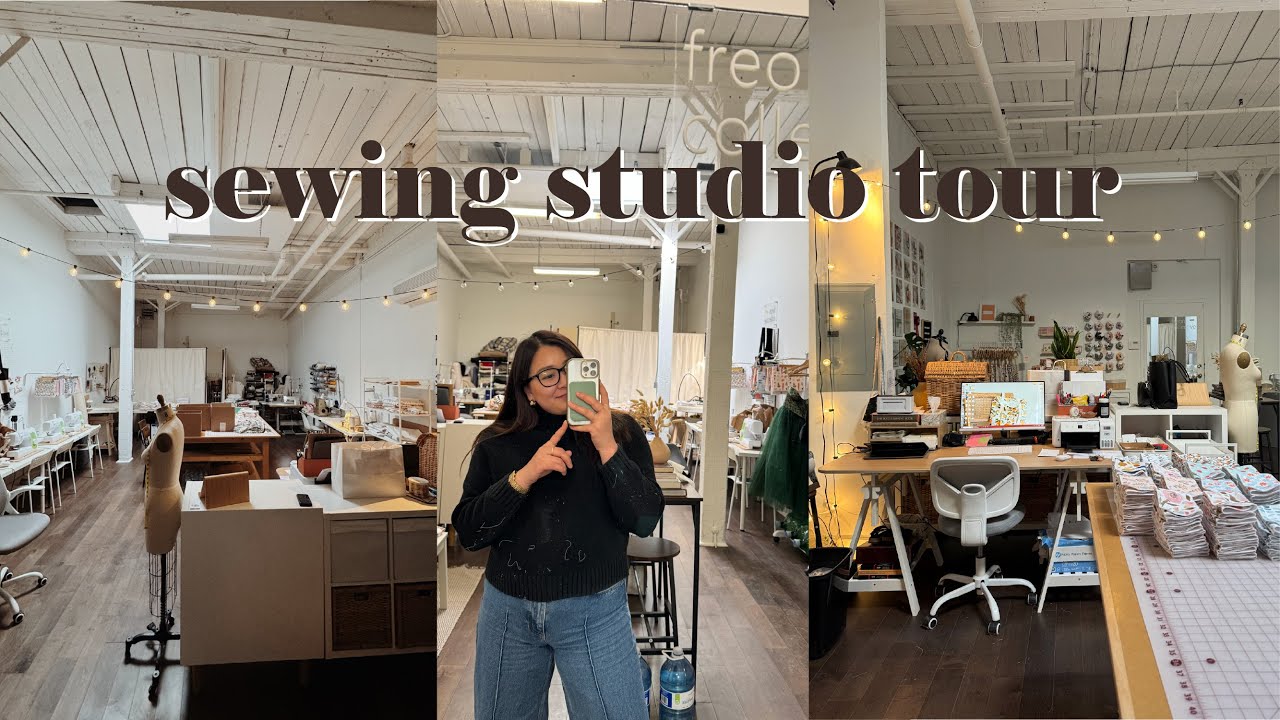 My Sewing Studio Tour | 1000 SQ FT Sewing Room, Fabric Organization, Industrial Sewing Machines