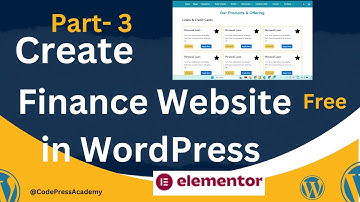 Part 3: Create Finance Website with Elementor & WordPress - Advanced Design Techniques