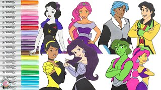 Disney Princess Makeover As Teen Titans Go Coloring Book Compilation Starfire Blackfire Raven Robin