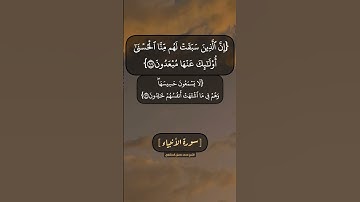 سورة الأنبياء الآية ١٠٠ الى ١٠٣ بصوت الشيخ محمد صديق المنشاوي