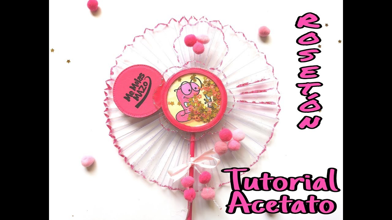 Rosetón de acetato. Tutorial scrapbook. Manualidades DIY manualidades raudales