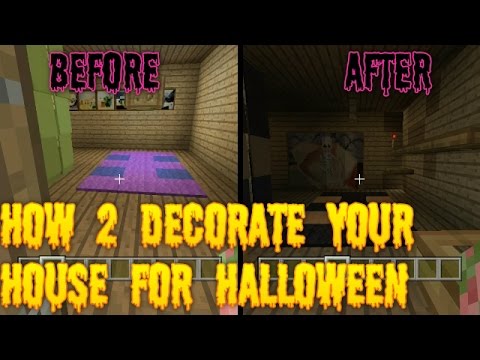 Minecraft - How to decorate your house for Halloween - YouTube