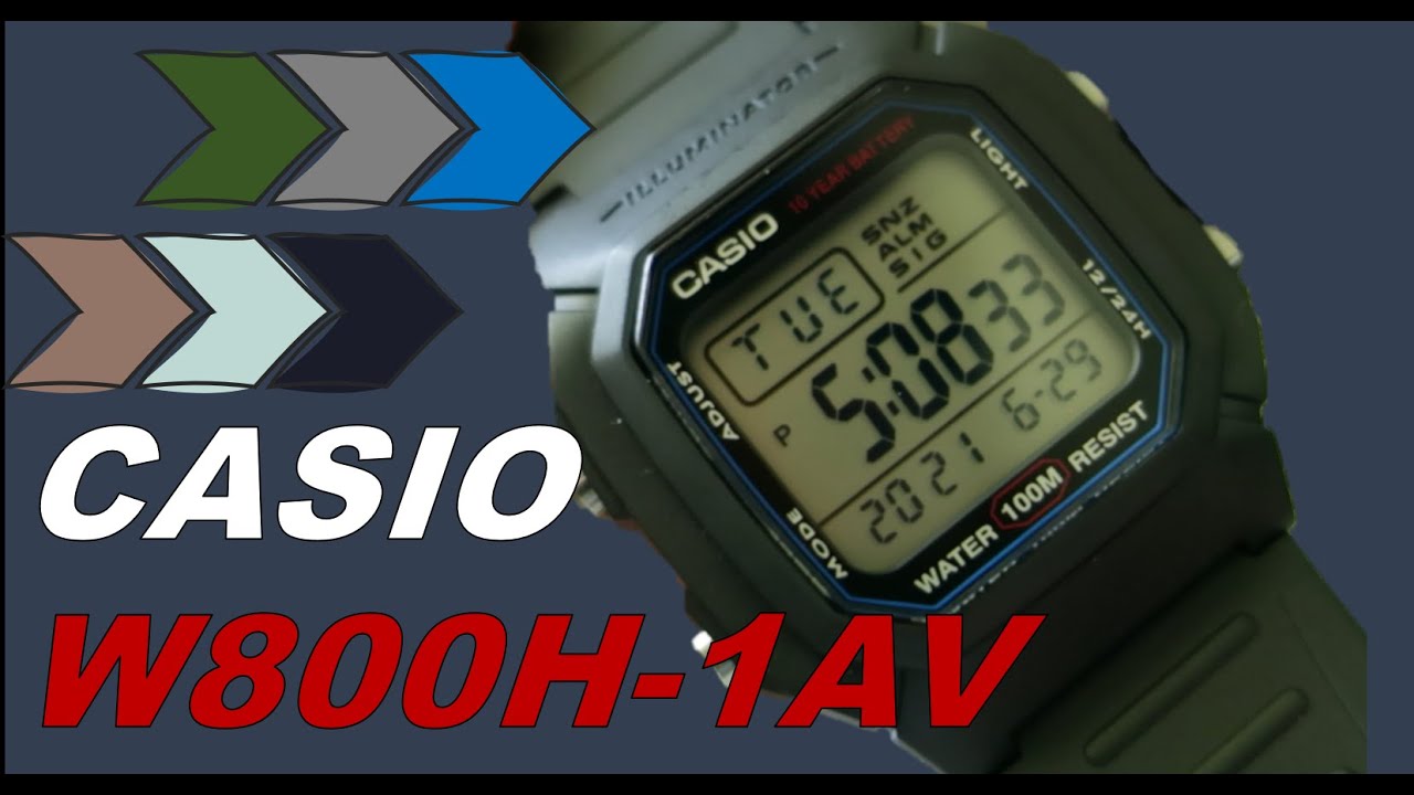 Casio W800H-1AV Watch Overview - YouTube