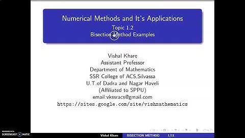 Bisection Method Examples