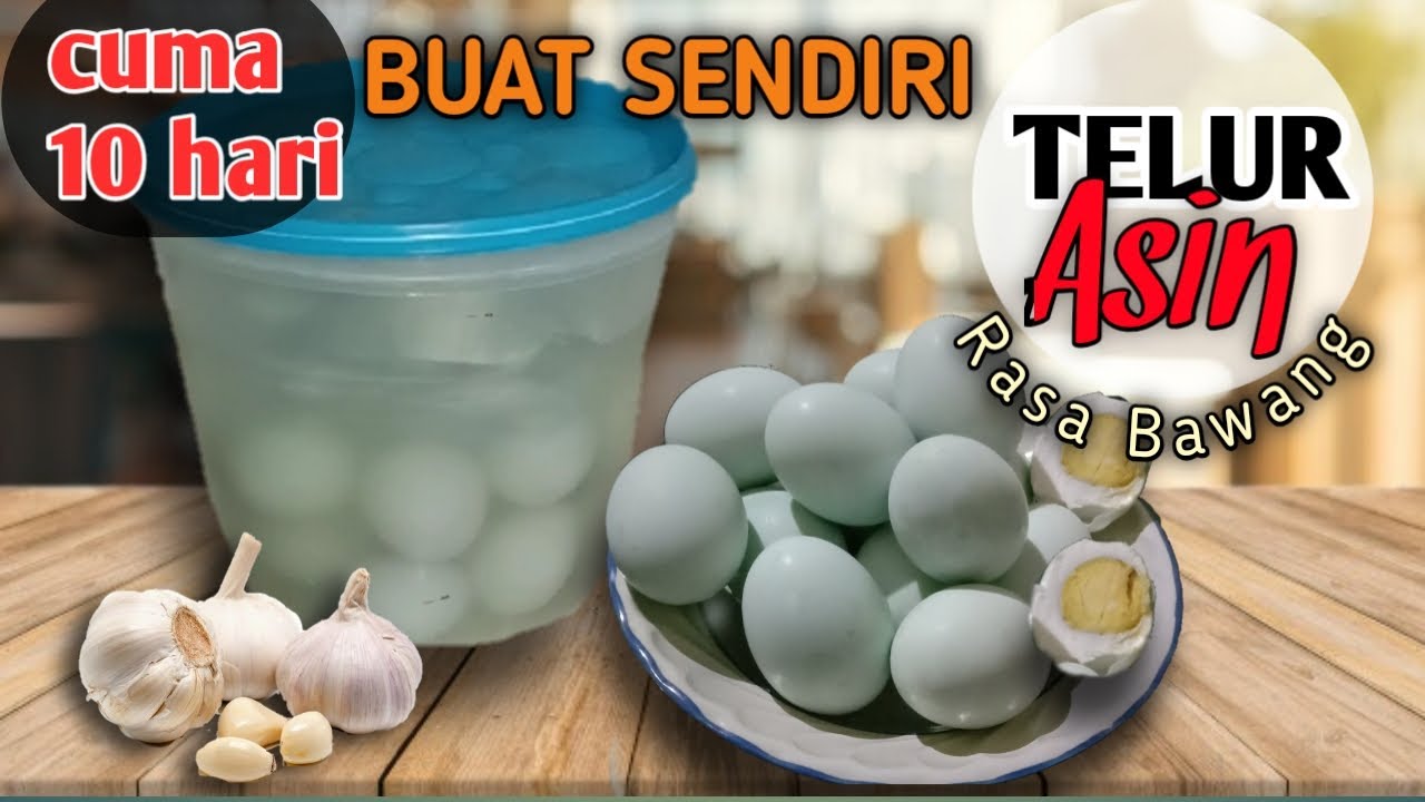 Buat Telur Asin dengan cara direndam air garam | masir dan lumer - YouTube