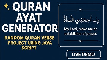 ✨ Quran Ayat Generator | Random Quran Verse Project using JavaScript ✨