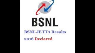 BSNL JE TTA Result 2016 | BSNL JE Result 2016 www.externalbsnlexam.com