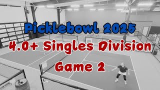 Picklebowl 4.0+ Singles (Game 2) - Pickleball
