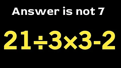 21÷3×3-2 = ❔ \ Can you solve this simple math question \ Pemdas rules maths question
