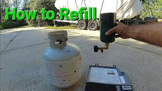 How to Refill a 1lb Camp Stove Propane Bottle From a 20lb Grill Tank