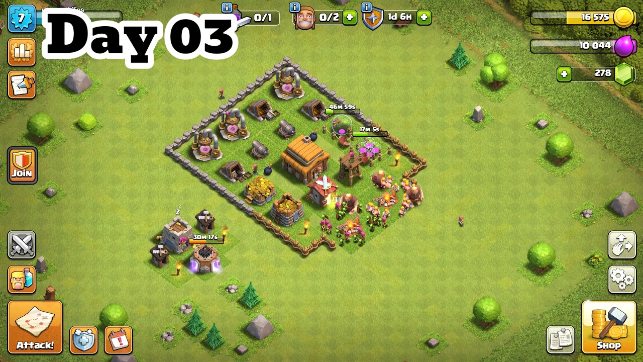 Day 03: of playing Clash of Clans to go to town hall 18