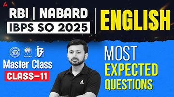 RBI, NABARD & IBPS SO 2025 | English Most Expected Questions #11 | English by Parth Krishan