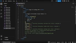 Tutorial Coding PHP: Variabel Scope Static