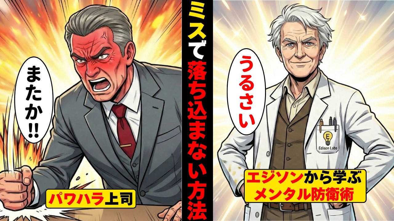 【もしエジソンがパワハラ上司の部下だったら】完全無力化！発明王エジソンに学ぶ「失敗＝データ化」の現実逃避ではない最強メンタル防衛術