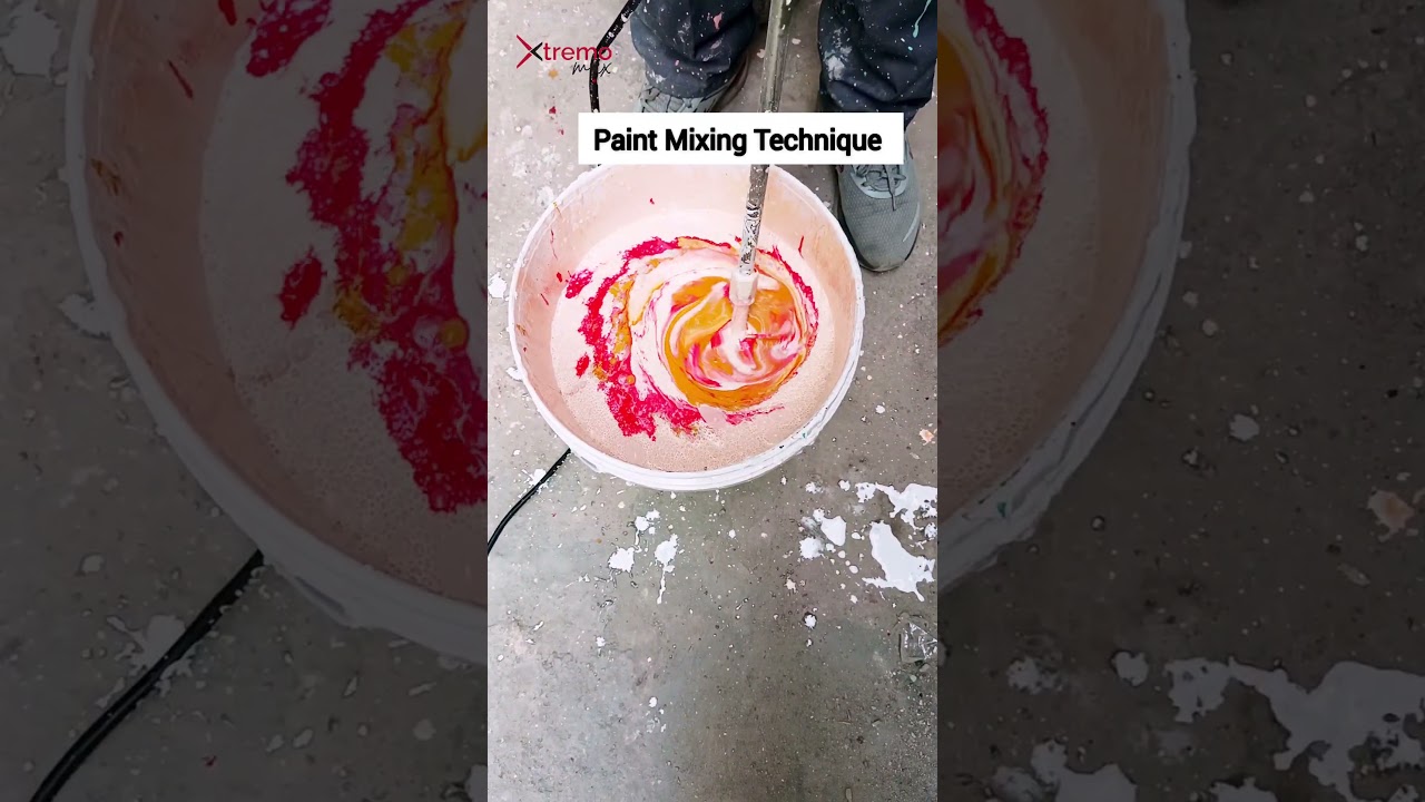 Paint Mixing Technique With Paint Mixer! 
