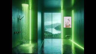 GREEN SHOWER.WATER SOUND,RAİN SOUND,THUNDER SOUND..RELAX TİME..