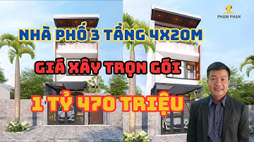 MẪU NHÀ PHỐ 3 TẦNG 4X20M GIÁ CỰC TỐT CHỈ 1 TỶ 470 TRIỆU TRỌN GÓI #xuhuong #trending #xaydung