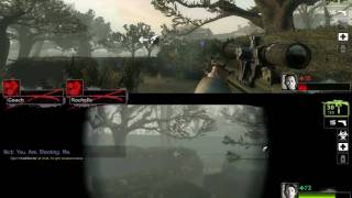 Left 4 Dead 2: Ellis vs Nick [Sniper Rifle Fight] HD 720p