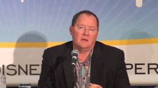 Pixar's John Lasseter answers questions at the D23 Expo Profile