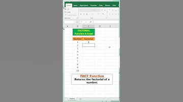 Day 11/100 | FACTORIAL Function in Excel | Excel Function Challenge | #shorts #youtubeshorts #excel