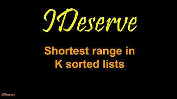 Shortest Range in K sorted lists