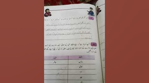 CLASS 4   MAY   Urdu   work lecture2 part E