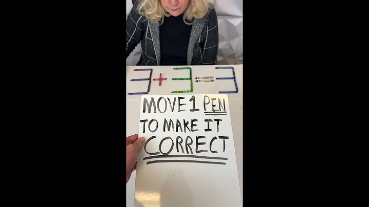 Move 1 Pen to Make 3 + 3 = 3 Correct