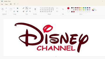How to draw a red Disney Channel logo 2022 using MS Paint | How to draw on your computer