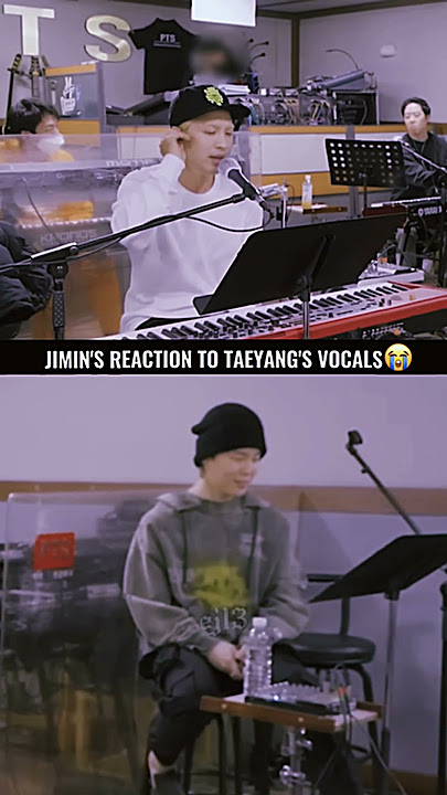 Jimin’s reaction to Taeyang vocals😭 the cutest fanboy ever!