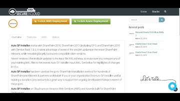 Secured Auto SP Installer on Windows 2016 Deploy on Azure , AWS and Google Cloud Platform.