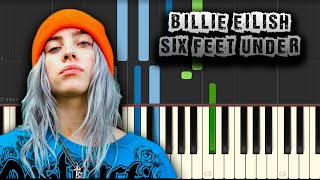 Billie Eilish - Six Feet Under - [Piano Tutorial] (Synthesia) (Download MIDI + PDF Scores)