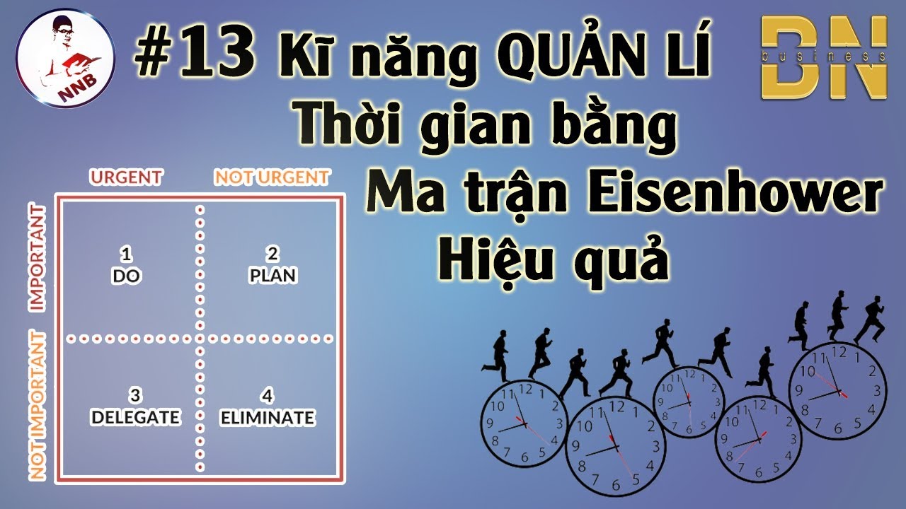 #13 Kĩ năng "QUẢN LÍ" thời gian bằng Ma trận Eisenhower Hiệu quả I Kinh
