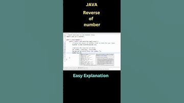 Reverse of a number using Java #shorts
