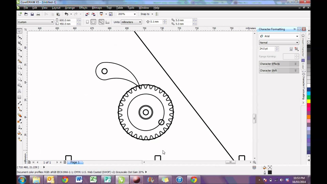 Uploading a DXF file to Corel Draw and editing to prepare for Laser Cutter  - YouTube