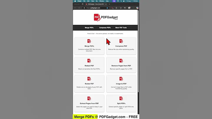 How to Merge Multiple PDFs into One PDF File - FREE