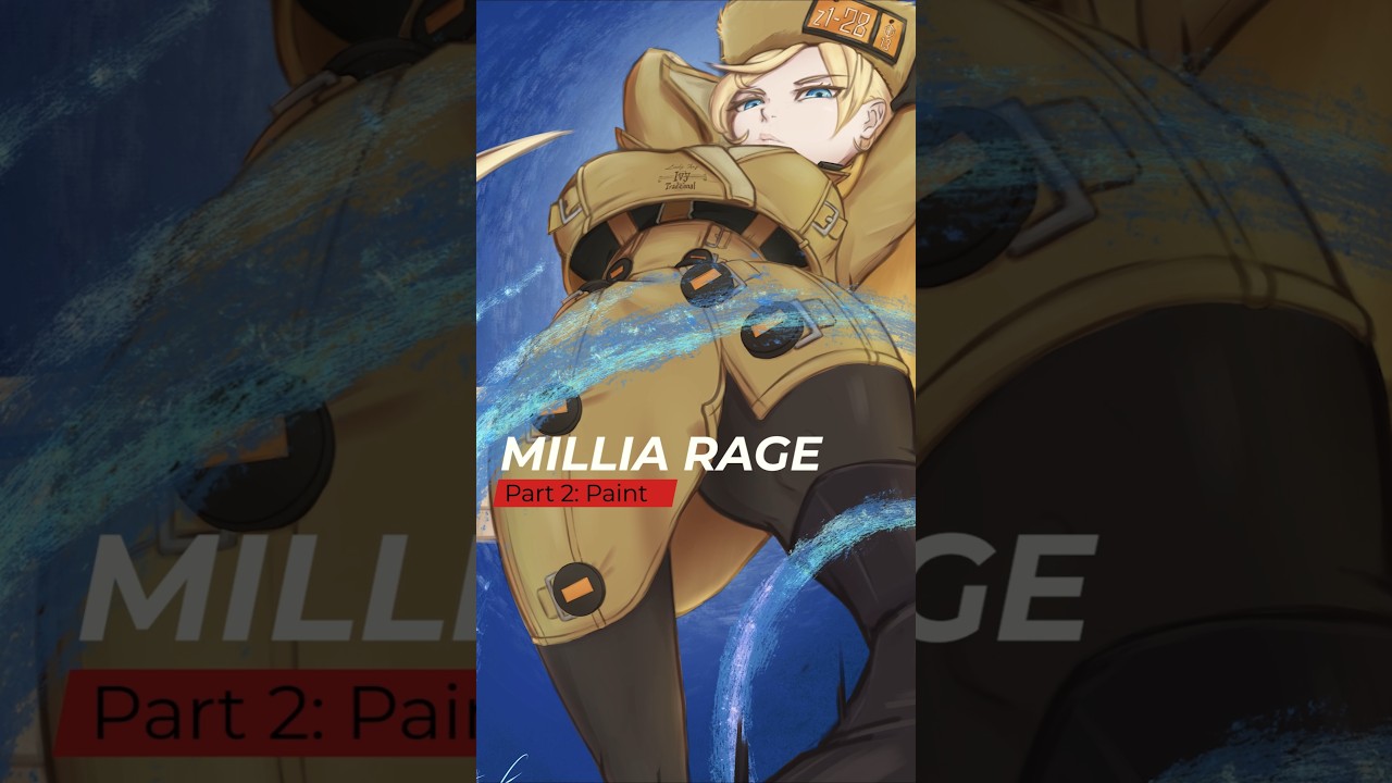 Millia Rage Speedpaint Part 2 - Painting #shorts #animeart #guiltygearstrive #drawing #digitalart
