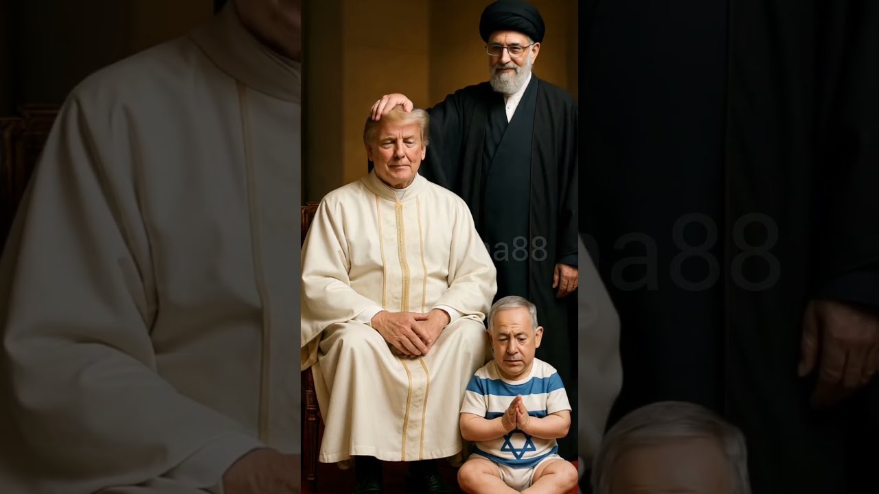 Ali Khamenei Blesses Donald Trump While Baby Netanyahu Israel Iran Power Symbolism