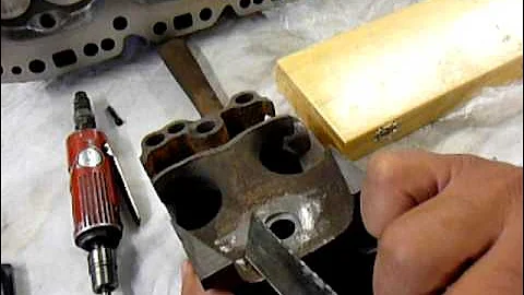 Part 1 Chevy inline 6 and 4 cyl head intake lump port install 194 230 250 292 153 181