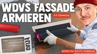 WDVS Fassade richtig armieren & verputzen mit Gewebe (Schritt für Schritt) ✅