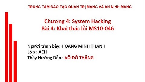 AEH - Chương 4 - Bài thực hành 4: Khai thác lỗi ms10-046