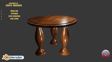 WOODEN  COFFEE OR TEA TABLE 3D MODELLING & EVEE RENDEING || BLENDER 2.9