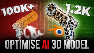 Simple Trick to Optimise any AI Generated 3D Models FREE | Remeshing & Texture Baking using Blender