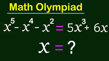 Math Olympiad Preparation | Can you solve the given Quintic equation ? | VIJAY Maths