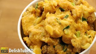 Resep Salted Egg Chicken / Ayam Goreng Saus Telur Asin. 