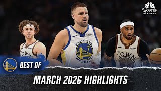 Warriors Best Of: Watch Golden State's top plays from March 2026 | NBC Sports Bay Area