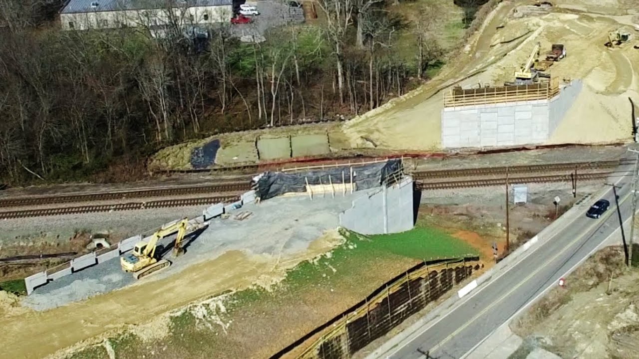Updated Aerial View of NCDOT Grade Separated Crossing Construction
