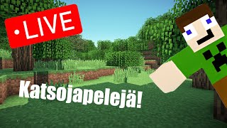 🔴LIVE | Minecraft Suomi Live | Katsojapelejä! | Tule mukaan!