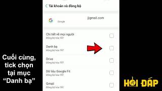 Cách đồng bộ danh bạ điện thoại Android và iOS lên Gmail