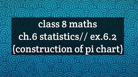 class 8 maths||ch.6 statistics ex 6.2 || how to make pi chart#AIO.